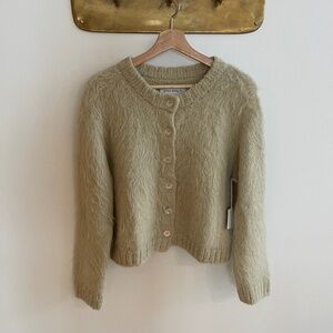 Maria Stanley Brushed Cardigan Pear Small with tags!